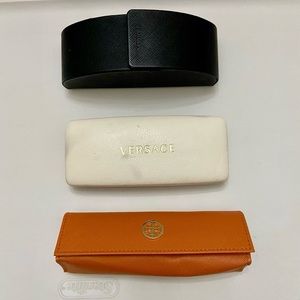 Three Sunglasses Cases- Prada, Tory Burch and Versace
